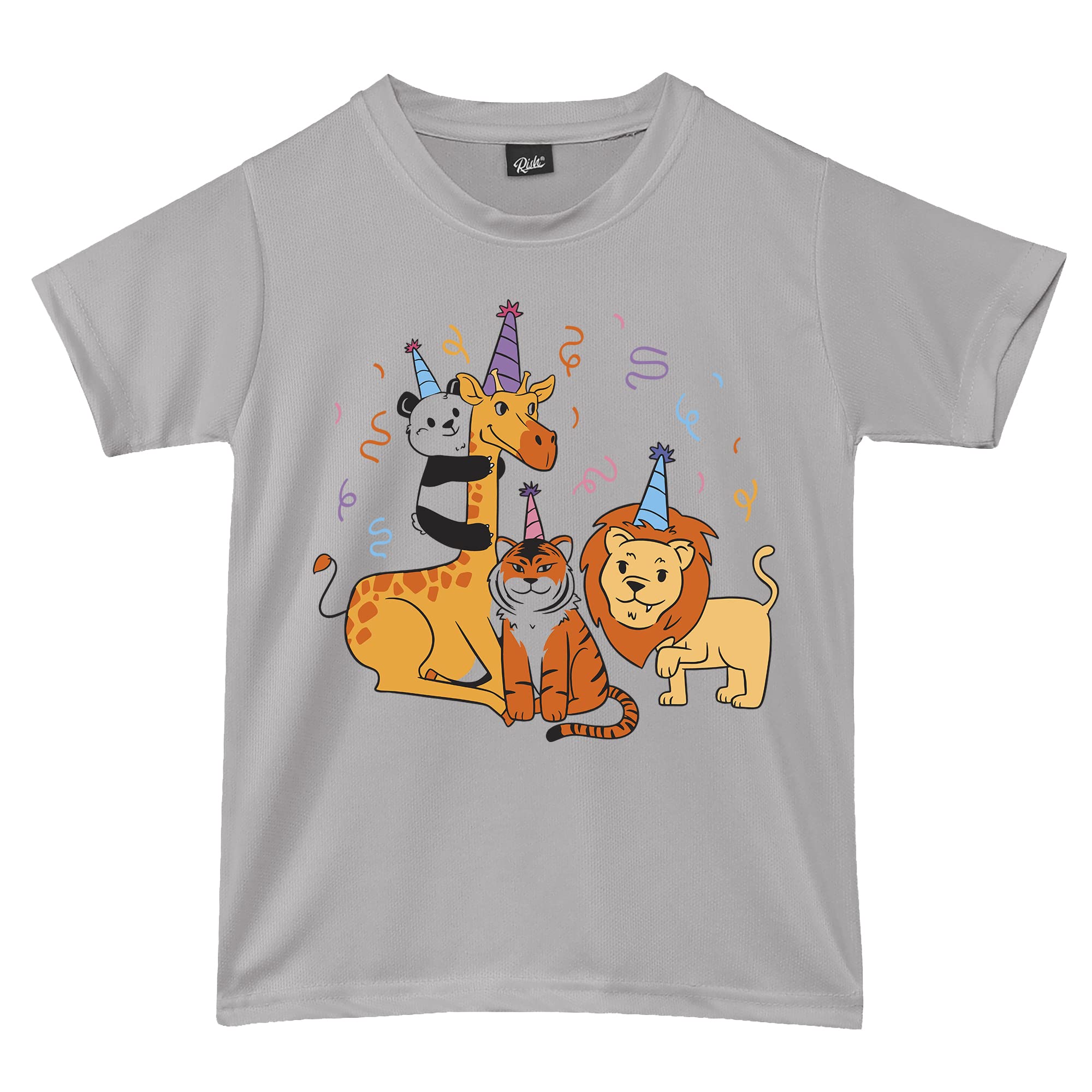 Tshirt for Boys and Kids | Super Soft Quick Dry Fit Fabric Animal Birthday Printed Casuals-image-39