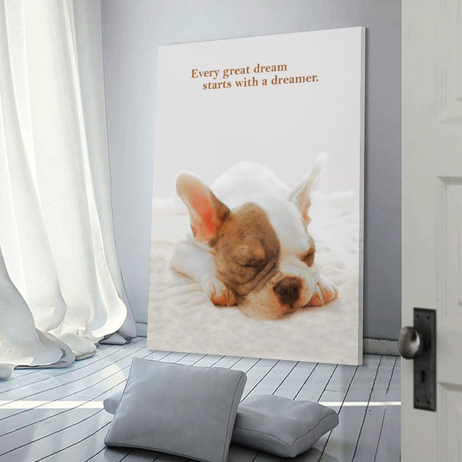 Junmoney Frame-Style-16 Canvas Art Print Every Great Dream, 20X30inch(50X75cm), For Gallery Wall Decor And Room Displays, Wall Decor Suited To Curated Displays