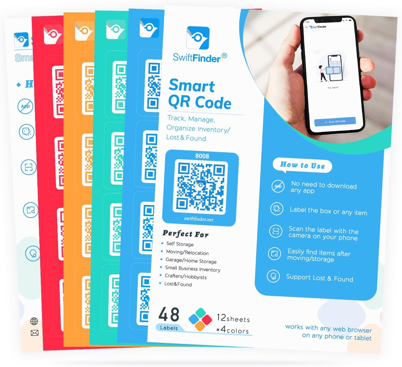 VEGA LYFE Smart QR Code Labels, Color Coded Scannable