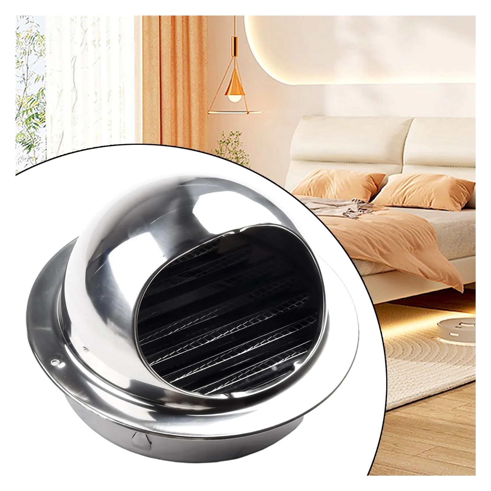 2pcs Vent Cap Rainproof Exterior Wall Air Outlet Grille Para Cocina