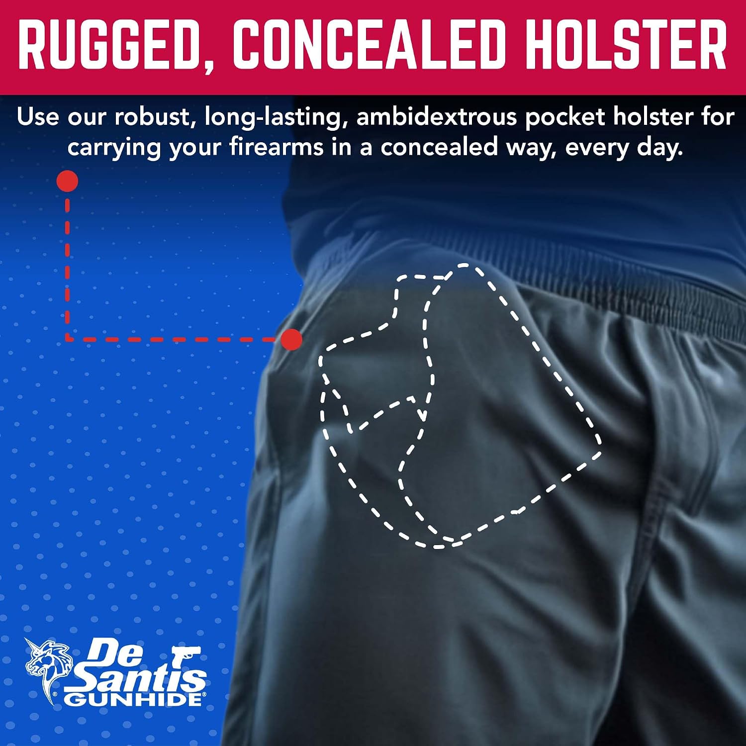 DeSantis Super Fly Pocket Holster for Men and Women - Gun, Pistol, and Revolver Pocket Holsters for Concealed Carry, Soft, Designed for Comfort & Discreet Carry, Ambidextrous