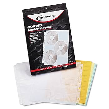 Amazon.com: Innovera 39301 Two-Sided CD/DVD Pages for Three