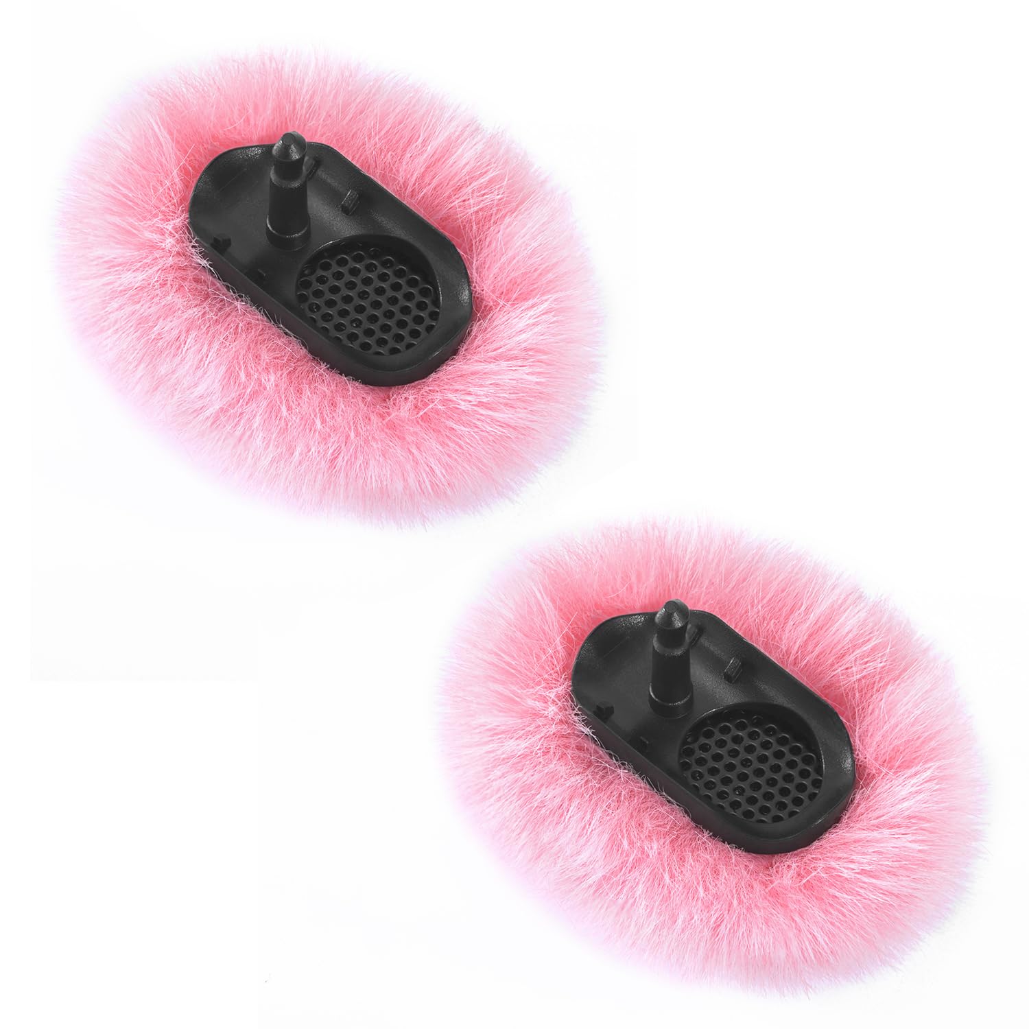 Microphone Windscreen for DJI Mic-2, Replacement Pop Filter & Wind Muff, Anti-Pop & Noise Canceling Fuzzy Cover, Only for DJI Mic-2 Wireless Microphone (Not for DJI Mic-1) (2PCs-Pink)