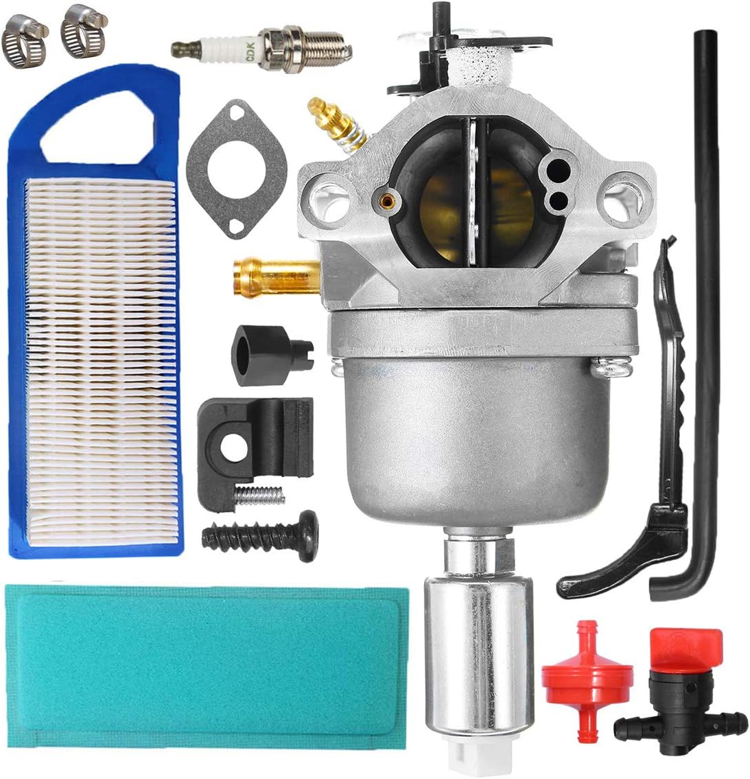 799727 Carburetor for Briggs & Stratton 799727 698620 794572 14HP 15HP 16HP 17HP 17.5 HP 18HP Intek Engines Lawn Tractor Mower Nikki Carb,with Air Filter kit