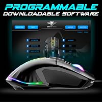 SPIRIT OF GAMER PRO M5 RGB Gamer Egér 12800 DPI, 8 Programozható Gomb, Gyorstüzelés Funkcióval, 13 RGB Háttérvilágítási Effekt, Ergonomikus  5