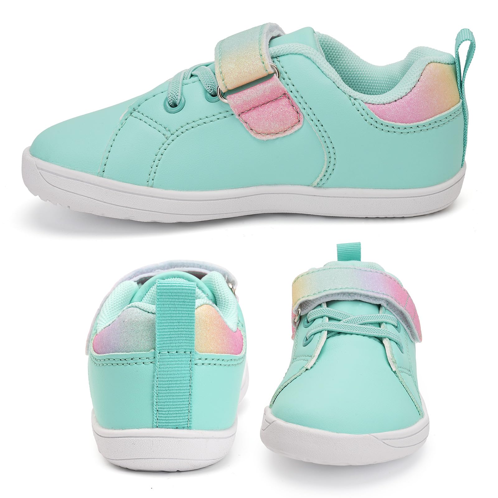 Calzado Descalzos Niños Niñas Amplia para Barefoot Exterior Interio Ligeros y Deporte Transpirables Zapatillas de Trail Minimalistas(Verde, 27EU)