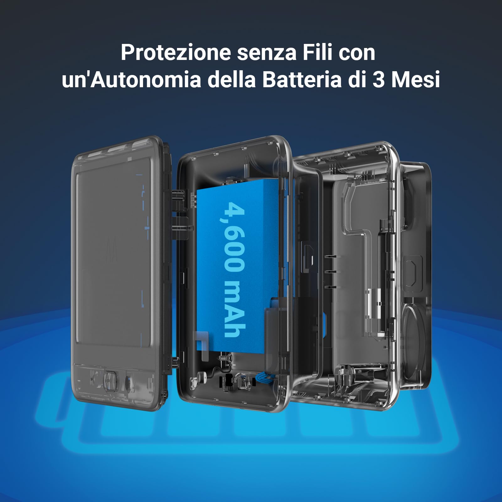 EZVIZ Campanello Digitale con Schermo Tattile a Colori da 4,3'' Videocitofono Senza Fili con Batteria Ricaricabile da 4600 mAh, Rilevamento del Movimento PIR, Audio Bidirezionale, Modello CP4