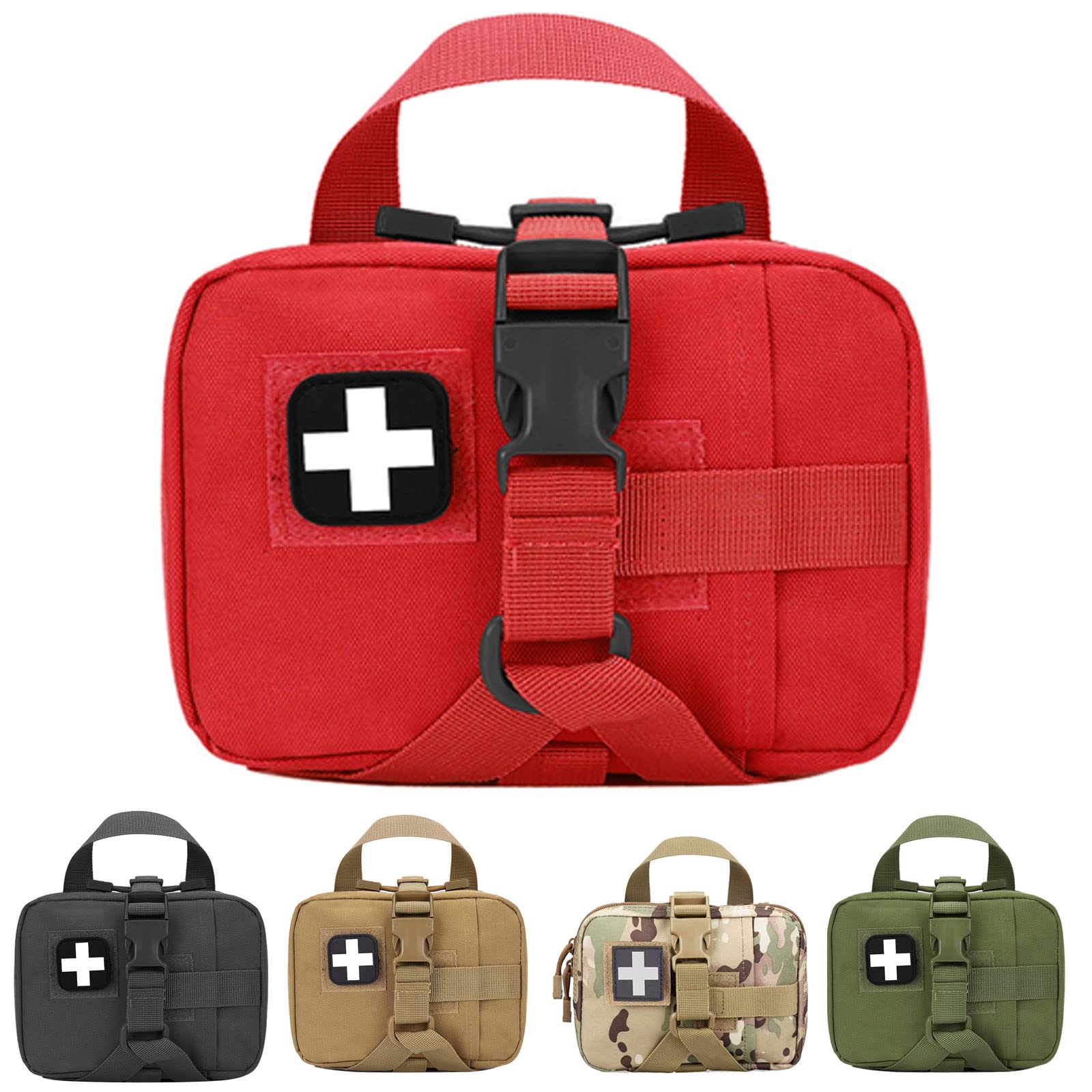 Upgrade Molle Rip Away Ifak Pouch, Tactical Small Belt First Aid Pouch Medical Utility EMT Pouch Only