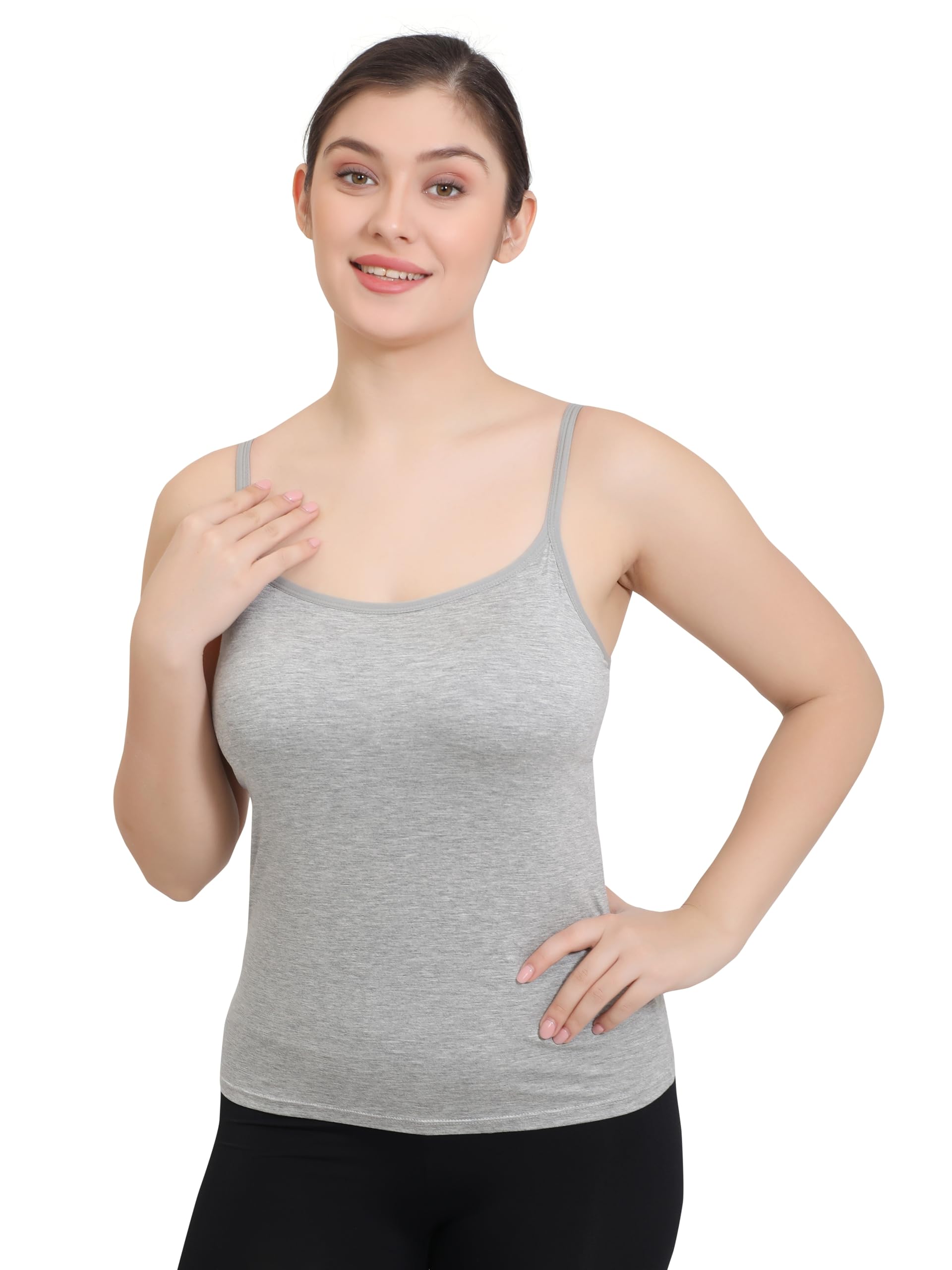 glamoras Women Rayon Spandex Padded Camisole with Built-in Bra Shelf, Soft Stretch Fabric, Light Padding for Shape & Support, Adjustable Shoulder Straps, Comfortable Everyday Innerwear & Loungewear-picture-10