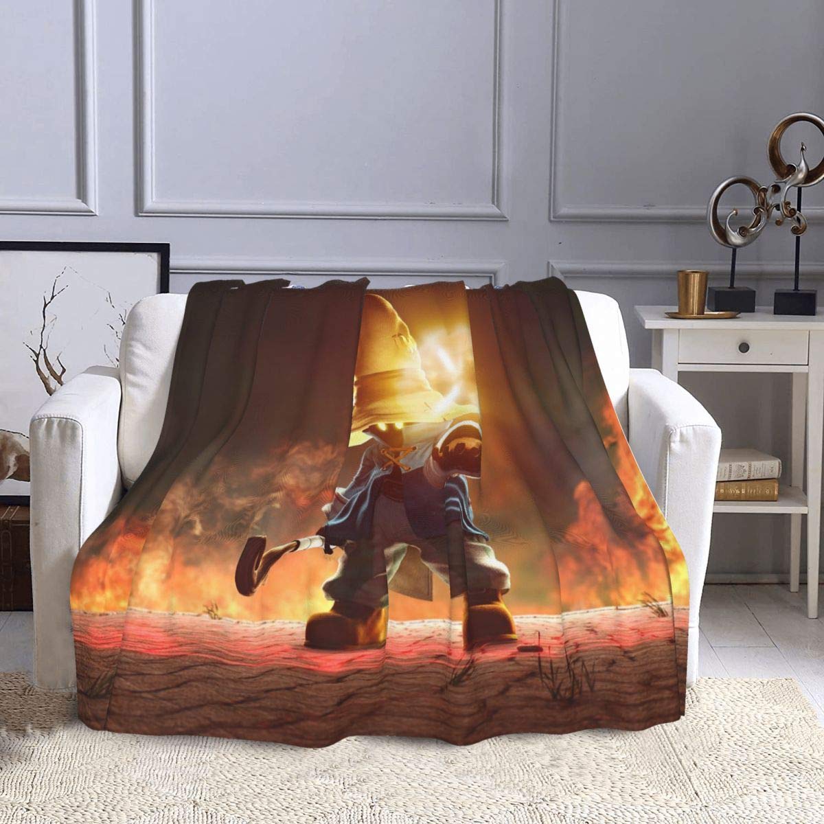 Moving Fleece Bed Blankets, Game Personalized Throw Blankets, Winter Ultra Soft Breathable Blanket fit Boys Farmhouse Holiday 60x50 Inch