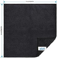 Vista 7 de HOMEXCEL Paño de limpieza de microfibra negro, paquete de 12 toallas de microfibra premium para autos, sin pelusa, sin arañazos, altamente