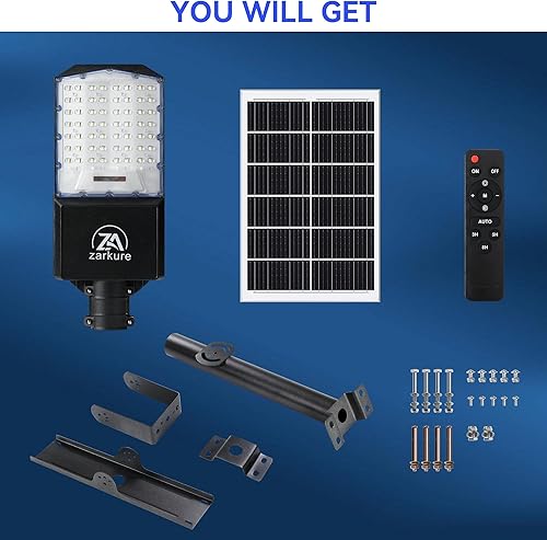 Miniatura 7 de Luces solares de calle de 9500 W al aire libre, 40000 mAh IP67 impermeable luces de inundación de seguridad solar 7000K 450000LM cuentas LED