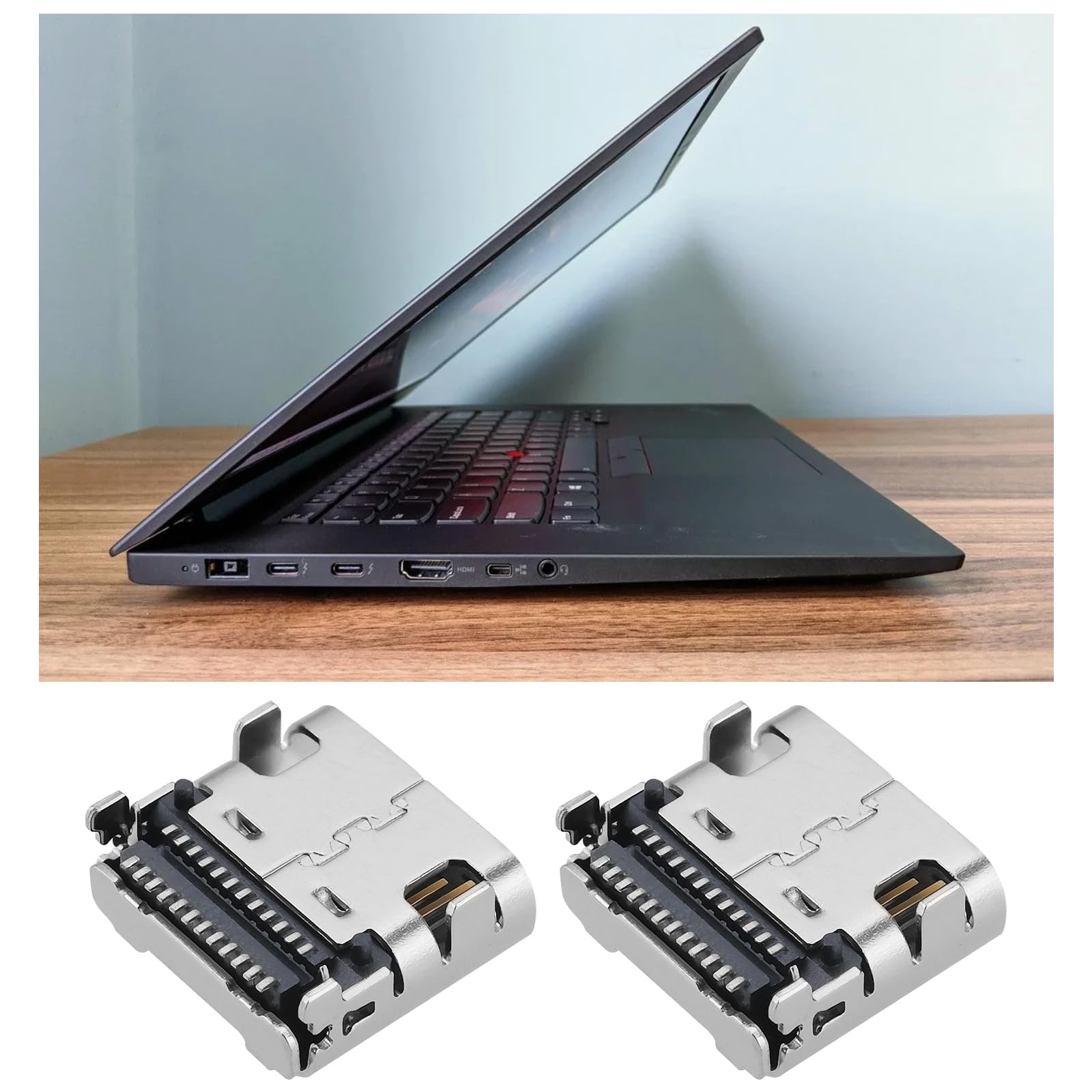2 sztuki laptopa USB typu C złącze ładowania gniazdo zasilania kompatybilne z komputerem Lenovo ThinkPad X1 Carbon Gen 10 21CB 21CC