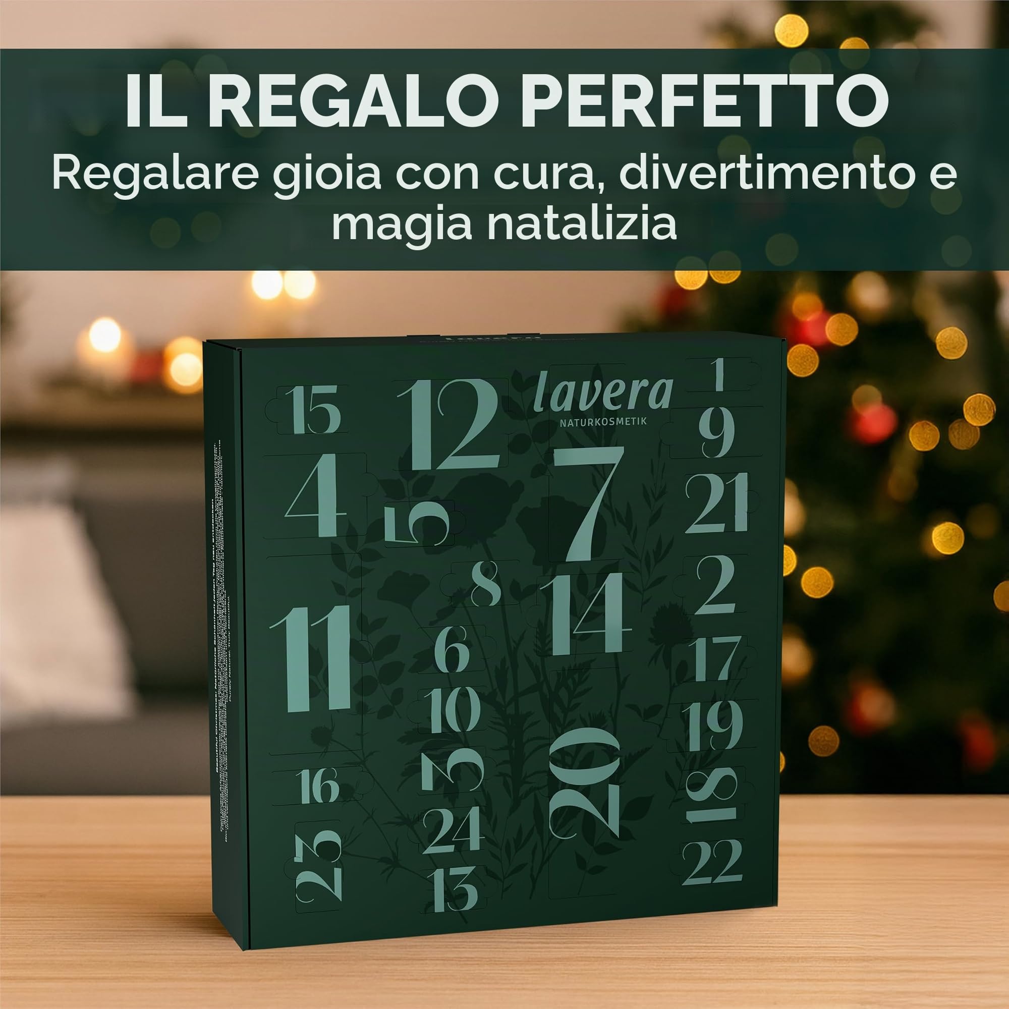 lavera Calendario dell'Avvento con cosmetici naturali per donne, calendario di bellezza | 24 sorprese per la cura della pelle, la cura del viso e il trucco, cosmetici naturali nel calendario dell'Avvento Beauty