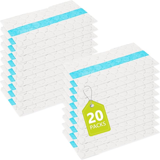 20Pcs Vacmop Replacement Pads Compatible with Shark Vac Mop VM250 VM251 VM252 VM200 VM190 VC205 QM250 VM200P12, Part No:VMP30 VMP10 VMP16, Disposable Vacuum Mopping Pad Refills for Hard Floor Cleaning