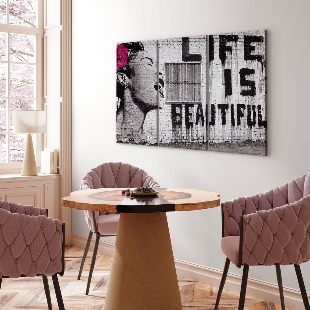 B&D XXL - Grand Tableau Décoration Murale Chambre, Inscriptions, 120x80 cm