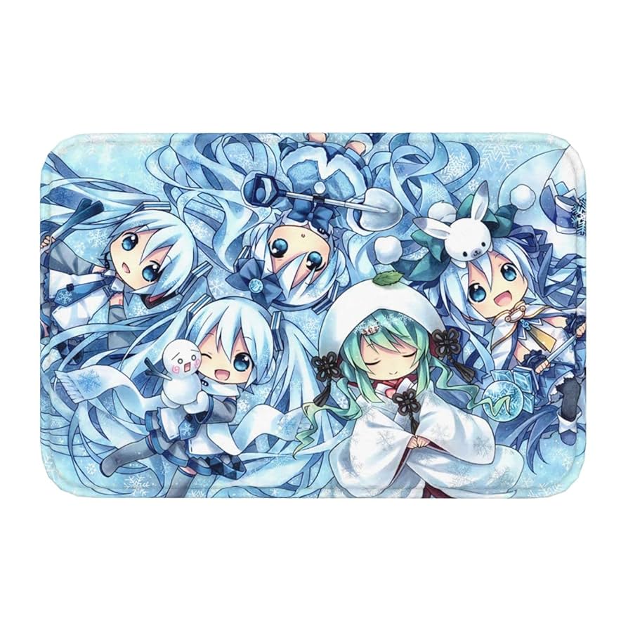 初音ミク　ラグ　125×160 カーペット　パントリー　キッズマット　レア　限定 Amazon | バスマット 初音ミク Miku ドアマット 40x60cm 玄関