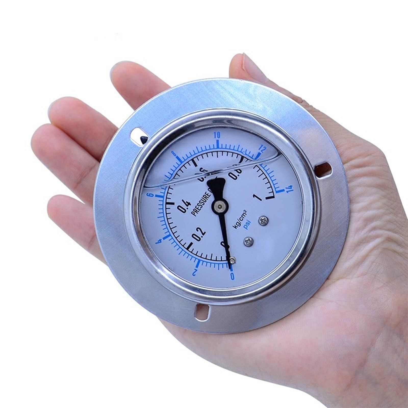 Manómetro, manómetro, medidor de compresor de Aire y Combustible, manómetro de Metal axial Radial de 16 Bar, probador de presión hidráulico G1/4 (tamaño: 0-0,7 Mpa) (tamaño: 0 6 Mpa)
