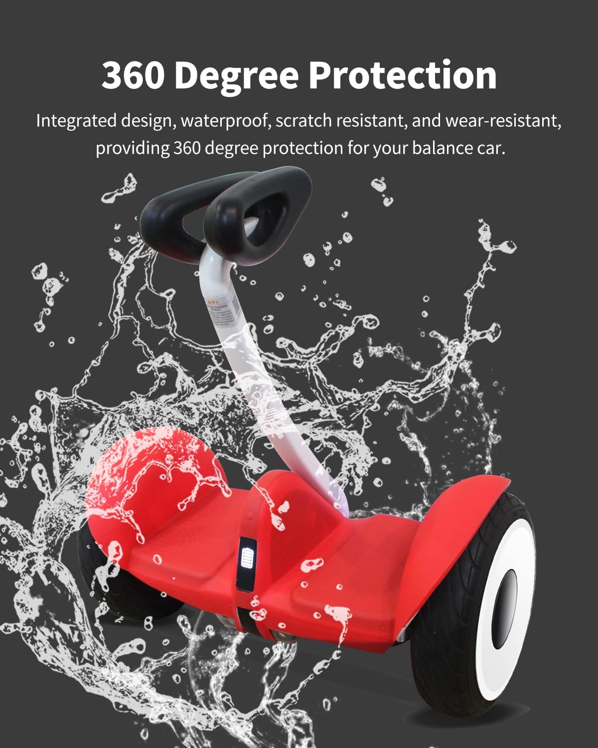 Silicone Protective Cover for Segway Ninebot S/S-PRO/mini Pro - Anti-Scratch Shockproof Case, Perfect Fit Self-Balancing Scooter Accessory (red)