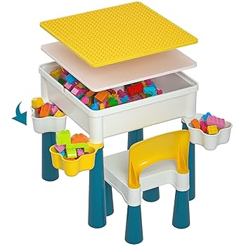 タンス 121×40×45 Amazon.com: Burgkidz 5-in-1 Flip Top Activity Table and