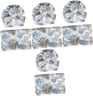 Toyvian 4 Conjuntos De Cobertores Para Bebês Recém-Nascidos Chapéus Para Crianças Cobertores De Algodão Para Bebês Panos Infantis Chapéu Para Recém-Nascidos Cobertor Envoltório De