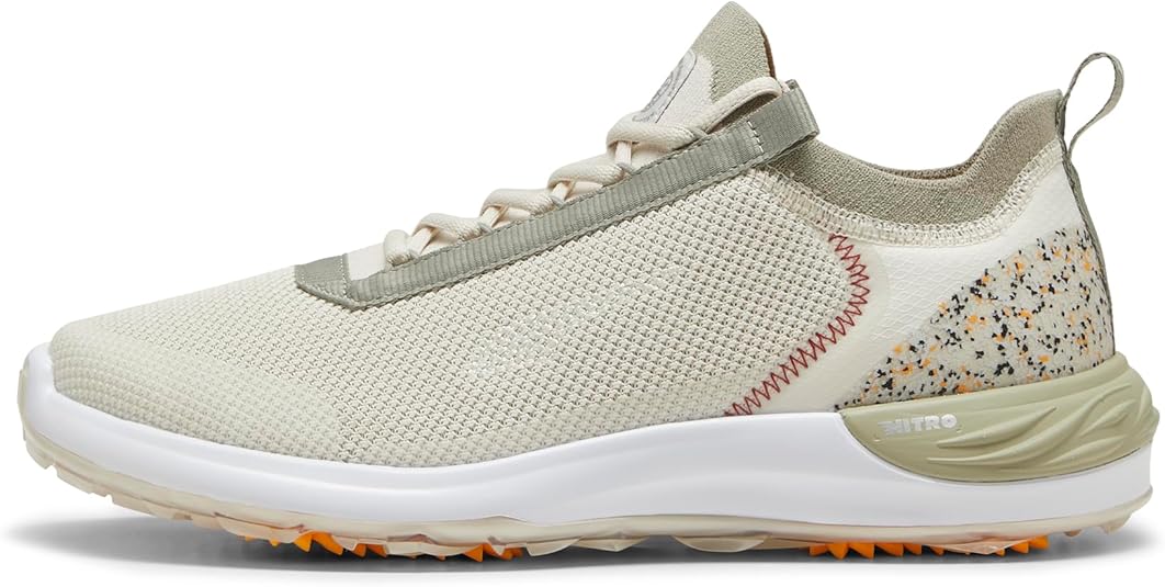 Puma Men's Phantomcat Nitro Golf Shoes, Glacial Gray-Slate Sky-red