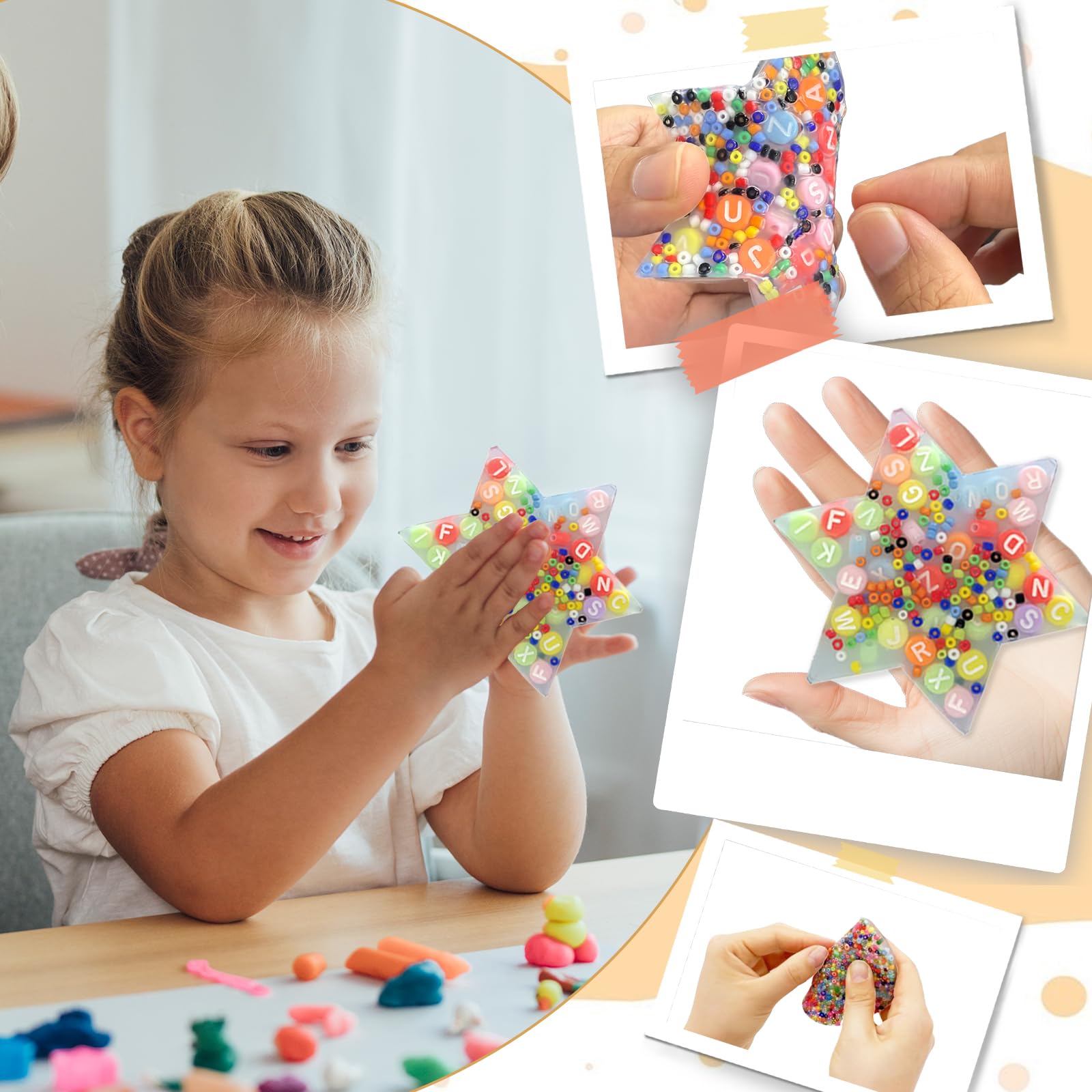 CAIJ 6 Pcs Picky Pads, Skin Picking Fidget,Picky Gadgets, Star Picky Sensory Toys, Fingerspielzeug, Sensorisches Spielzeug für Kinder und Erwachsene