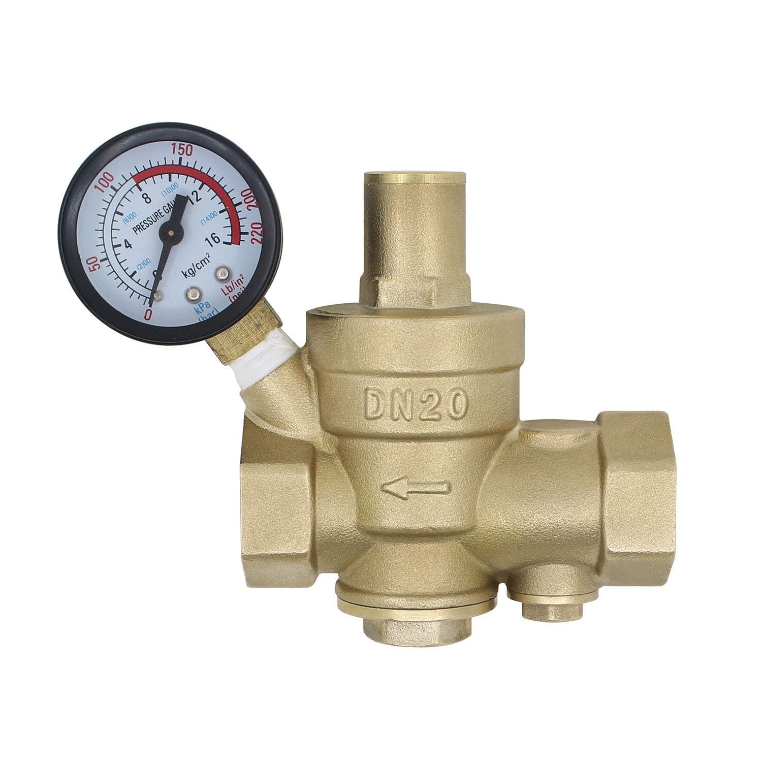 Réducteur de pression 1/4, 3 trous, régulateur de pression, valve de commutation avec manomètre, valve de régulation de pression 175 PSI pour compresseur d'air, compresseur d'air, pressostat
