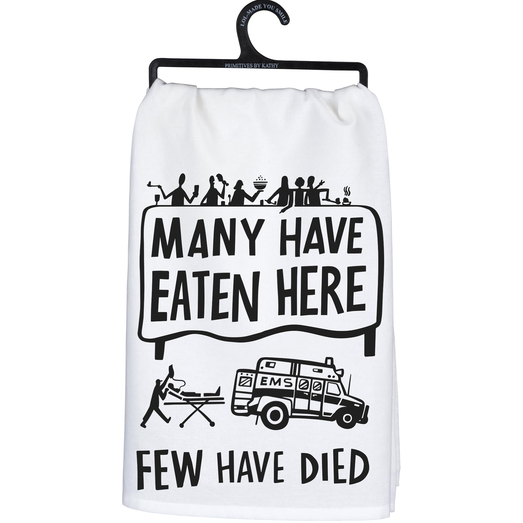Essuie-main drôle texte humoristique serviette de cuisine coton cadeau crémaillère original