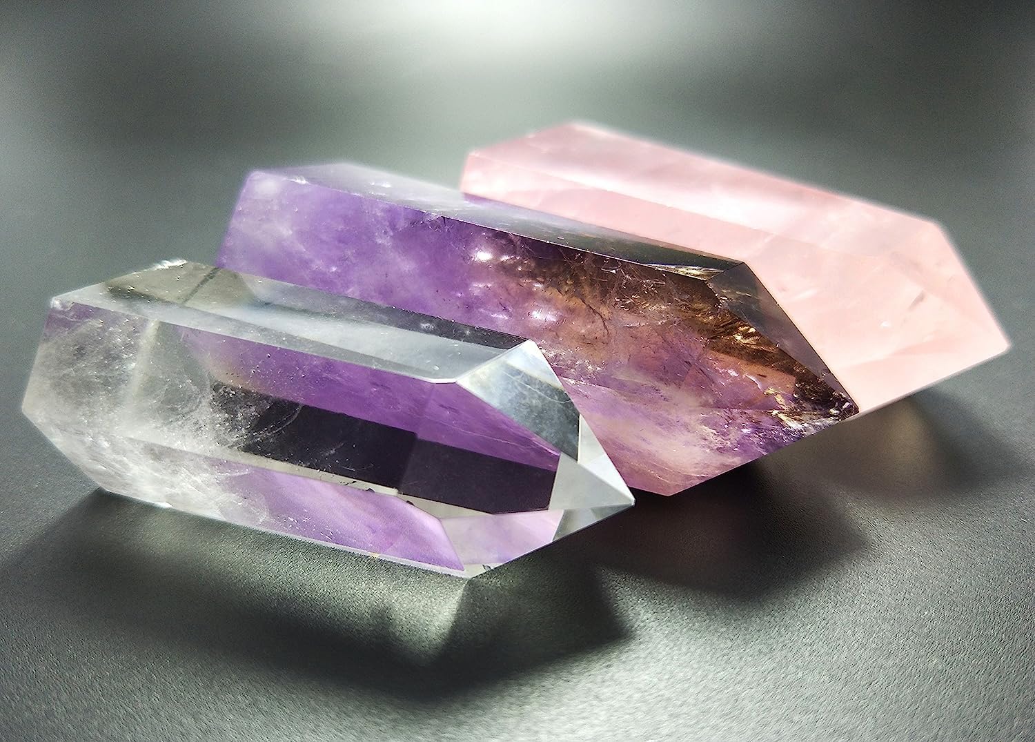 Barras de Cristal de curación, con Forma prismática, facetada y con Punta, para meditación, Terapia y Chakras, decoración
