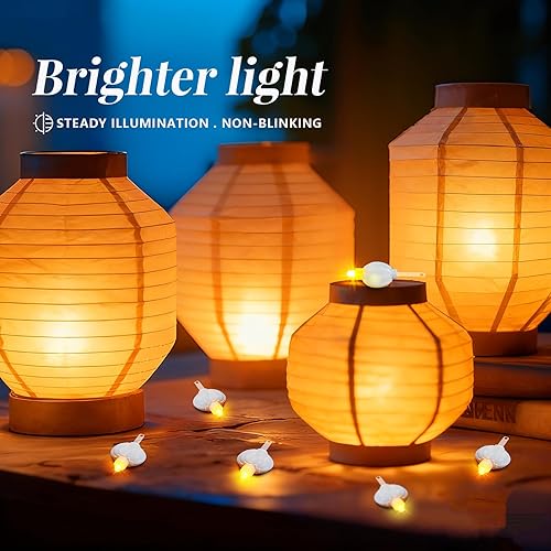 Miniatura 5 de Aogist Paquete de 24 luces LED pequeñas que funcionan con pilas, impermeables, colgantes que duran 48 horas para linternas de papel, globos, flores,