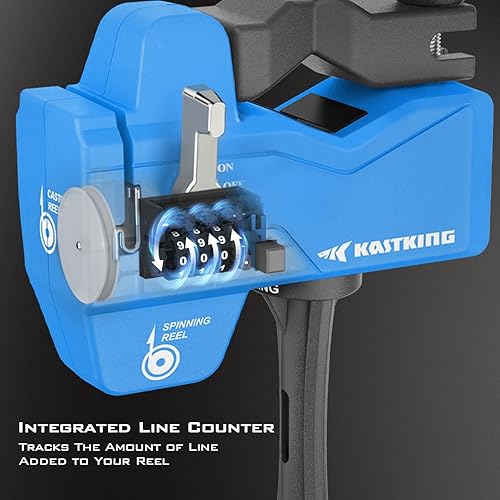 Miniatura 3 de KastKing Kalibrate - Carrete de línea de pesca y tijeras de trenzado de 5 pulgadas, contador de líneas, accesorios patentados, portátil, compacto,