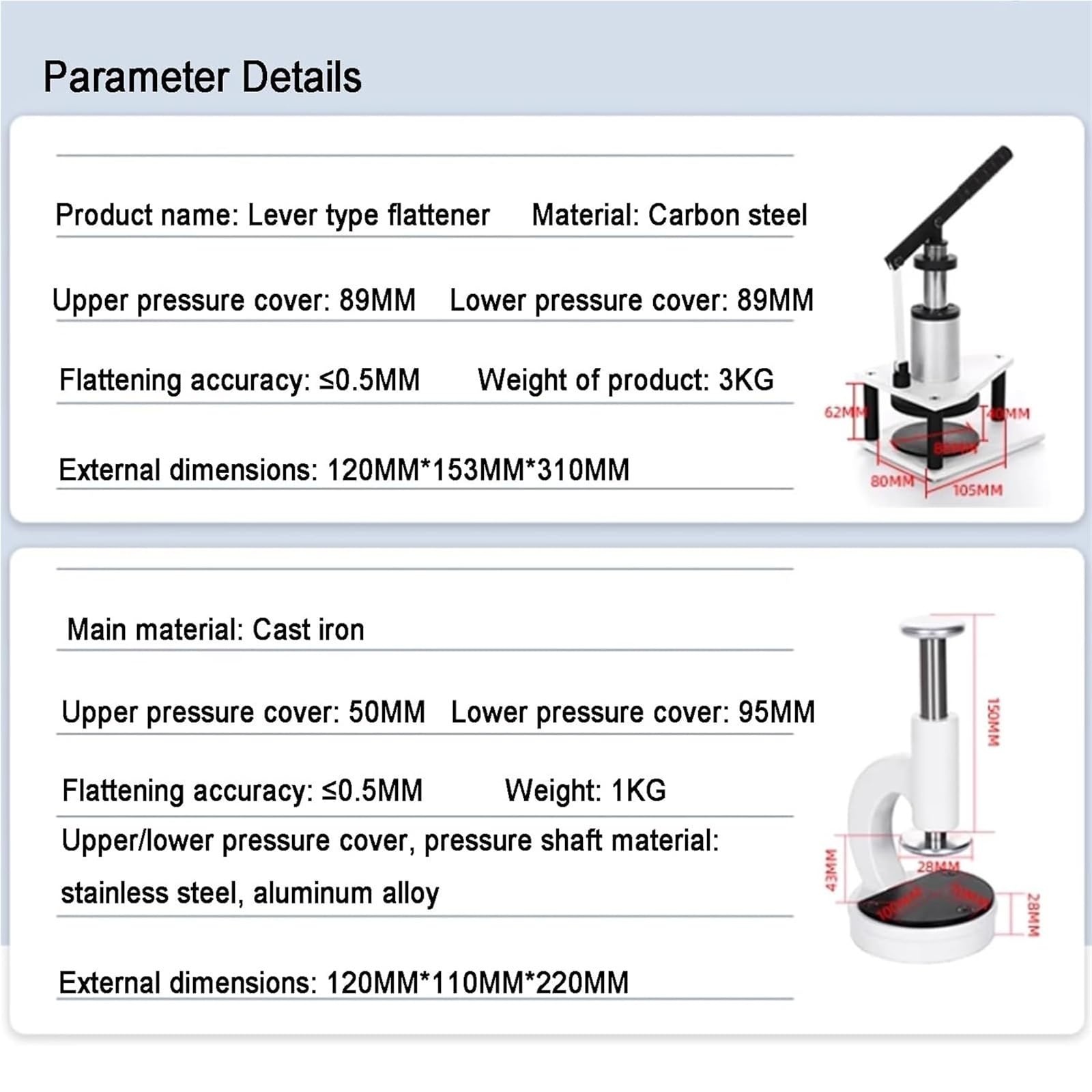 Pressmaschine For Metallografische Proben, Glättungsgerät For Mikroskopproben, Glättungsgenauigkeit ≤ 0,5 Mm, Schnittanalyse, Flache Oberfläche, For Laborproben(A)