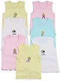 Girl's 4 Pack Ruffle Hem Cotton Tank Tops