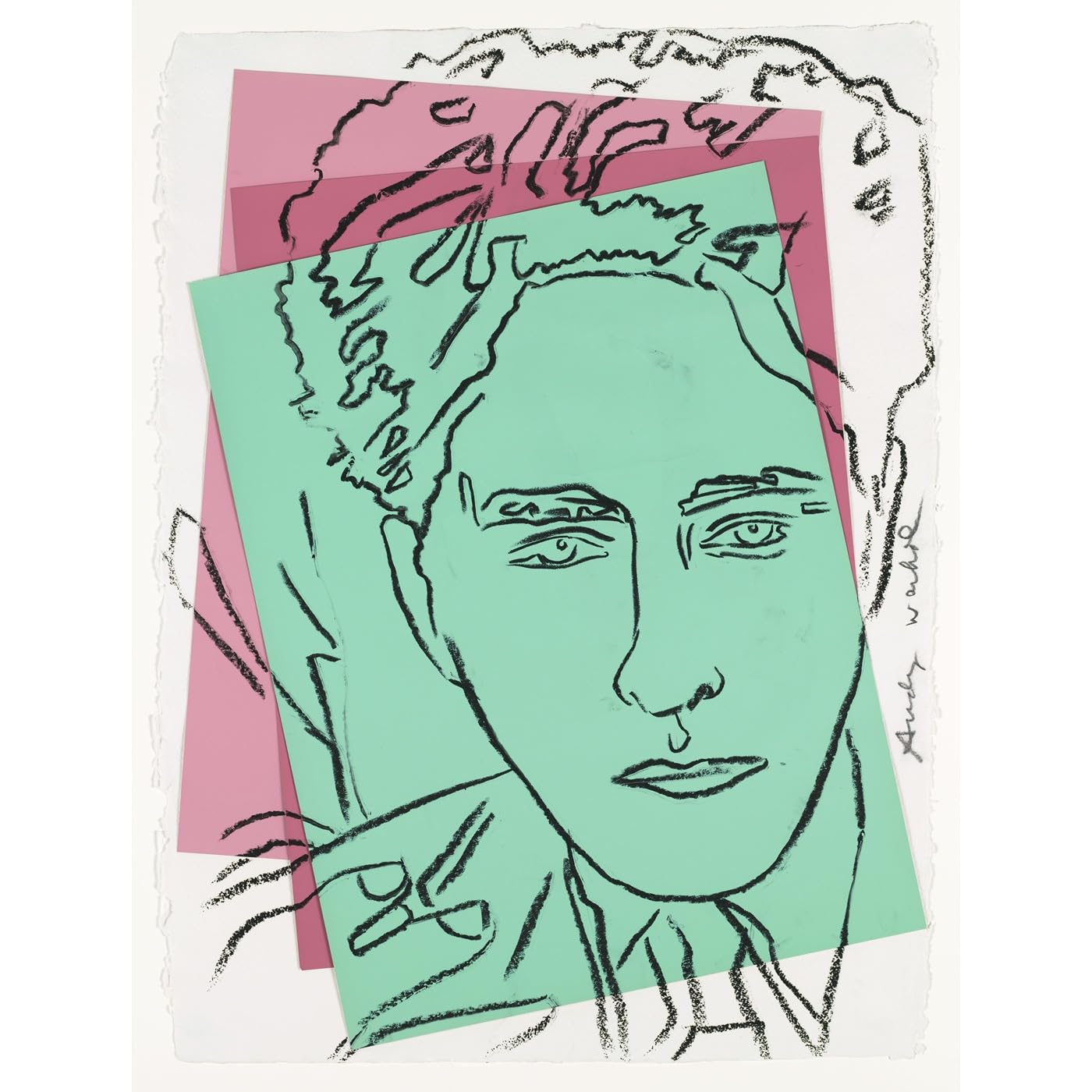 Andy Warhol Jean Cocteau impression giclée grand format déco murale - 2