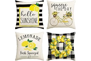 Watercolor Stripes Hello Sunshine Sofa Couch Pillow Cover Set