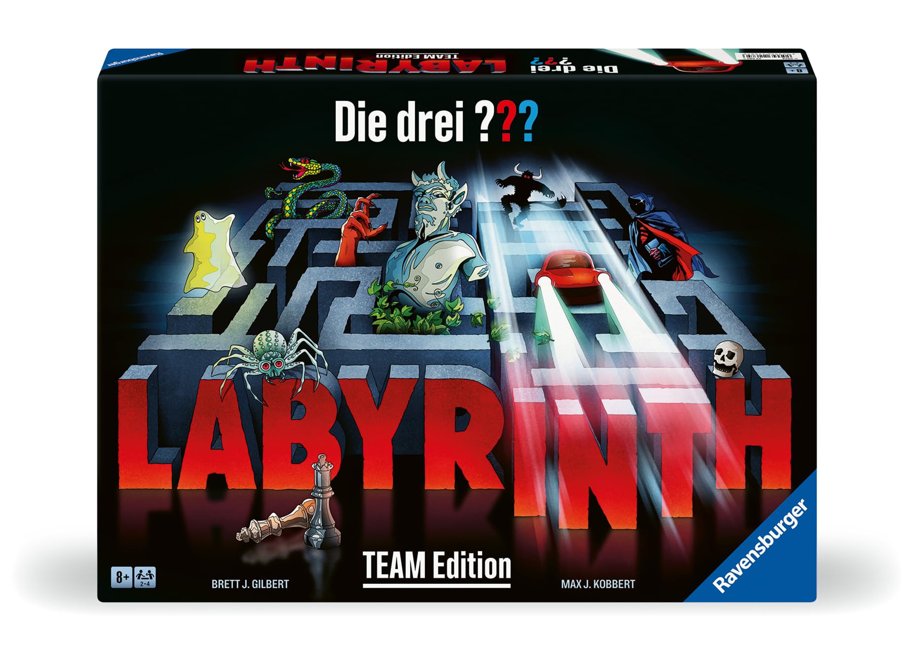 Ravensburger 22685 - Die DREI ??? Labyrinth - Team Edition - Die kooperative Variante des Spieleklassikers für 2-4 Personen ab 8 Jahren mit Justus Jonas, Peter Shaw und Bob Andrews