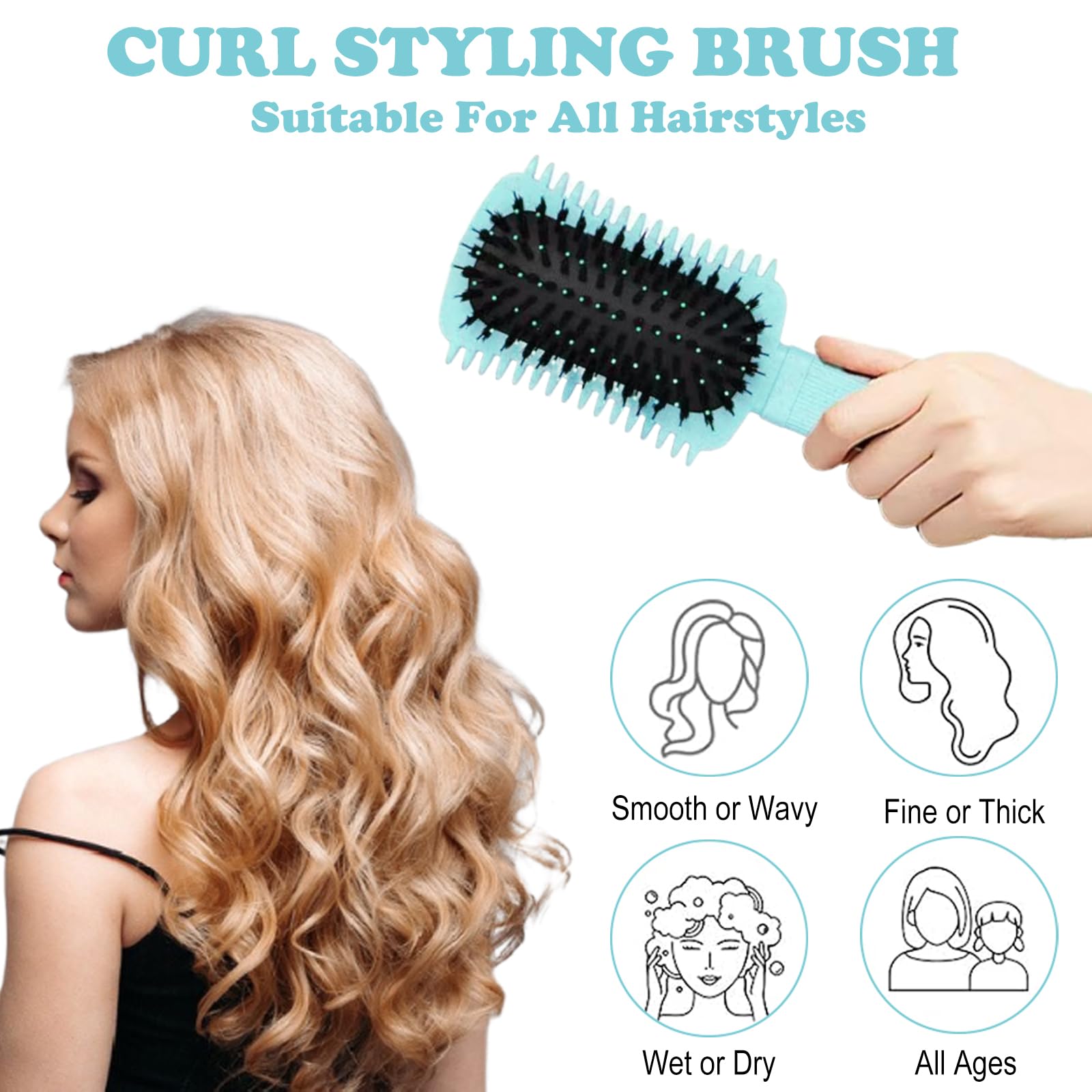 Curl Defining Brush, Curly Hair Brush - Image 4
