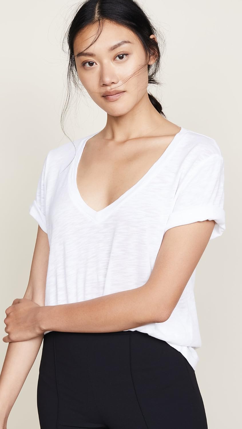 Splendid Women's Cotton Modal Slub V Tee - Image 2