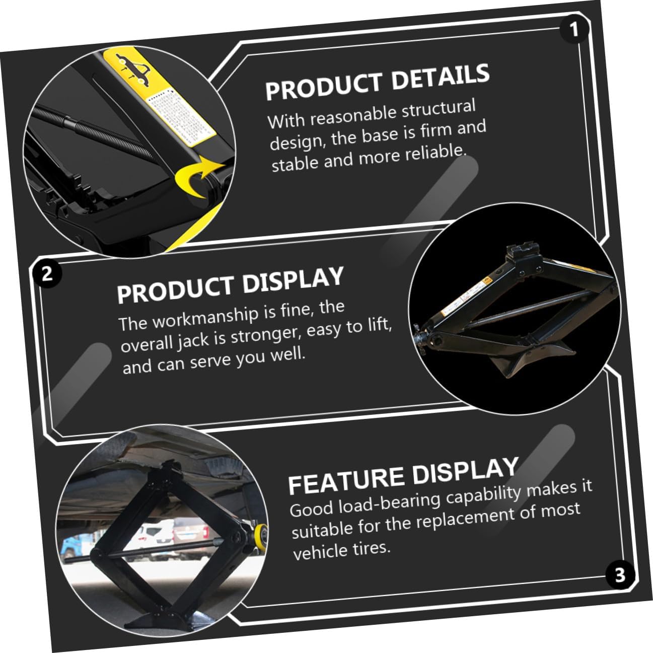 5 Ton Hand Cranking Scissor Jack Auto Car Repair Tool Portable Vehicle Maintenance Tire Lift Random Color