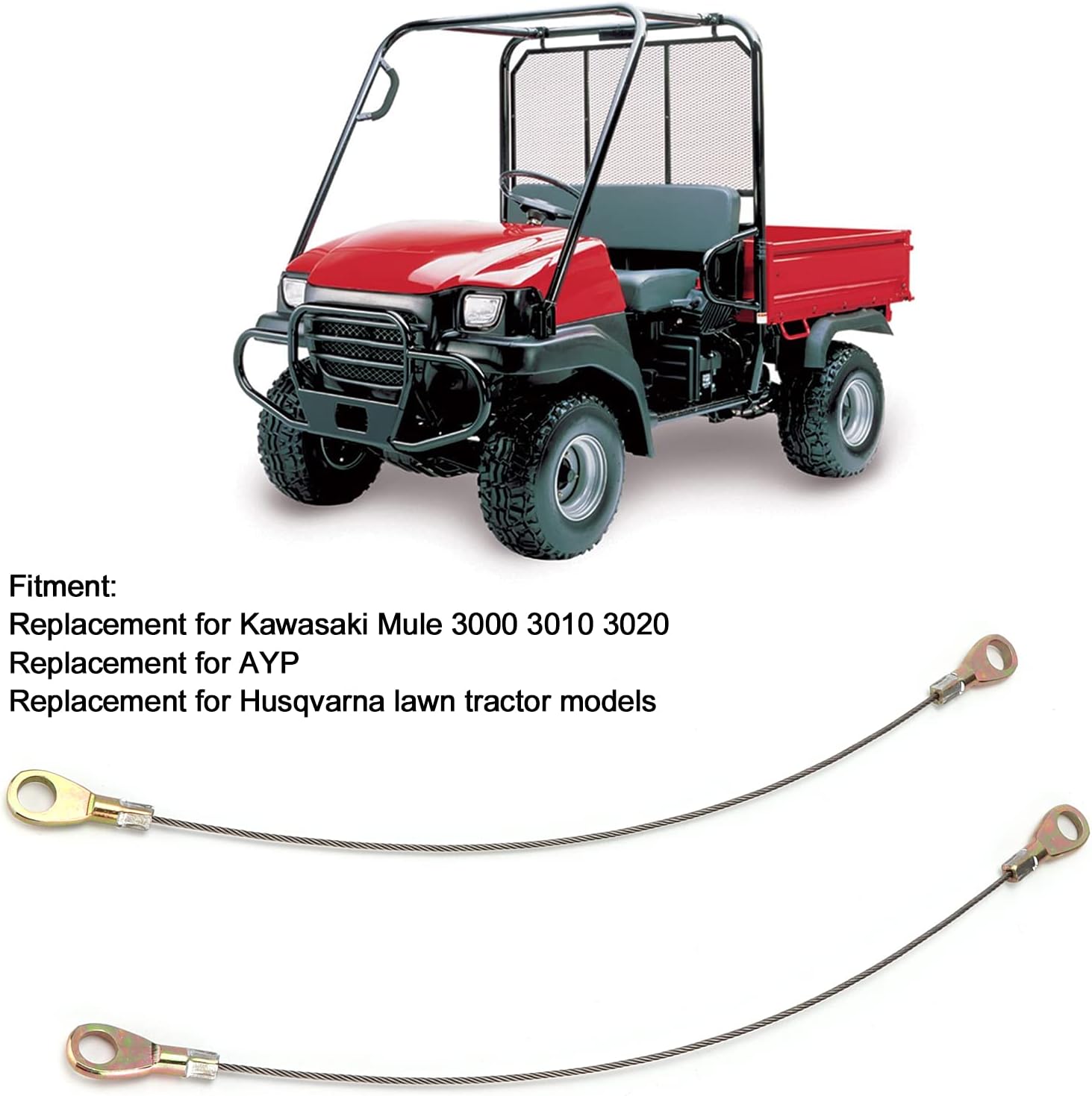 Tailgate Cable Hook 53045 1065 Replacement for Mule 3000 3020 Direct Fit Tail Gate Wire with OEM Compatibility