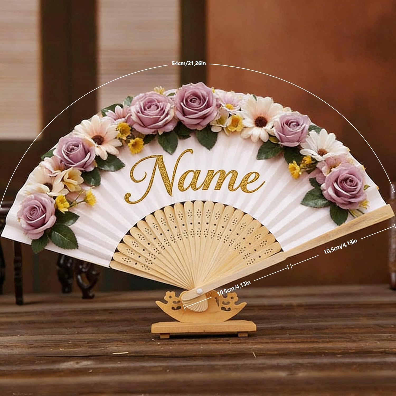 50 Handfächer Hochzeit- Weißer Fächer für Sommer Events & Hochzeitsdeko DIY-Dekoration, Fächer Hochzeit Gäste, Fächerstiel aus hochwertigem Bambus