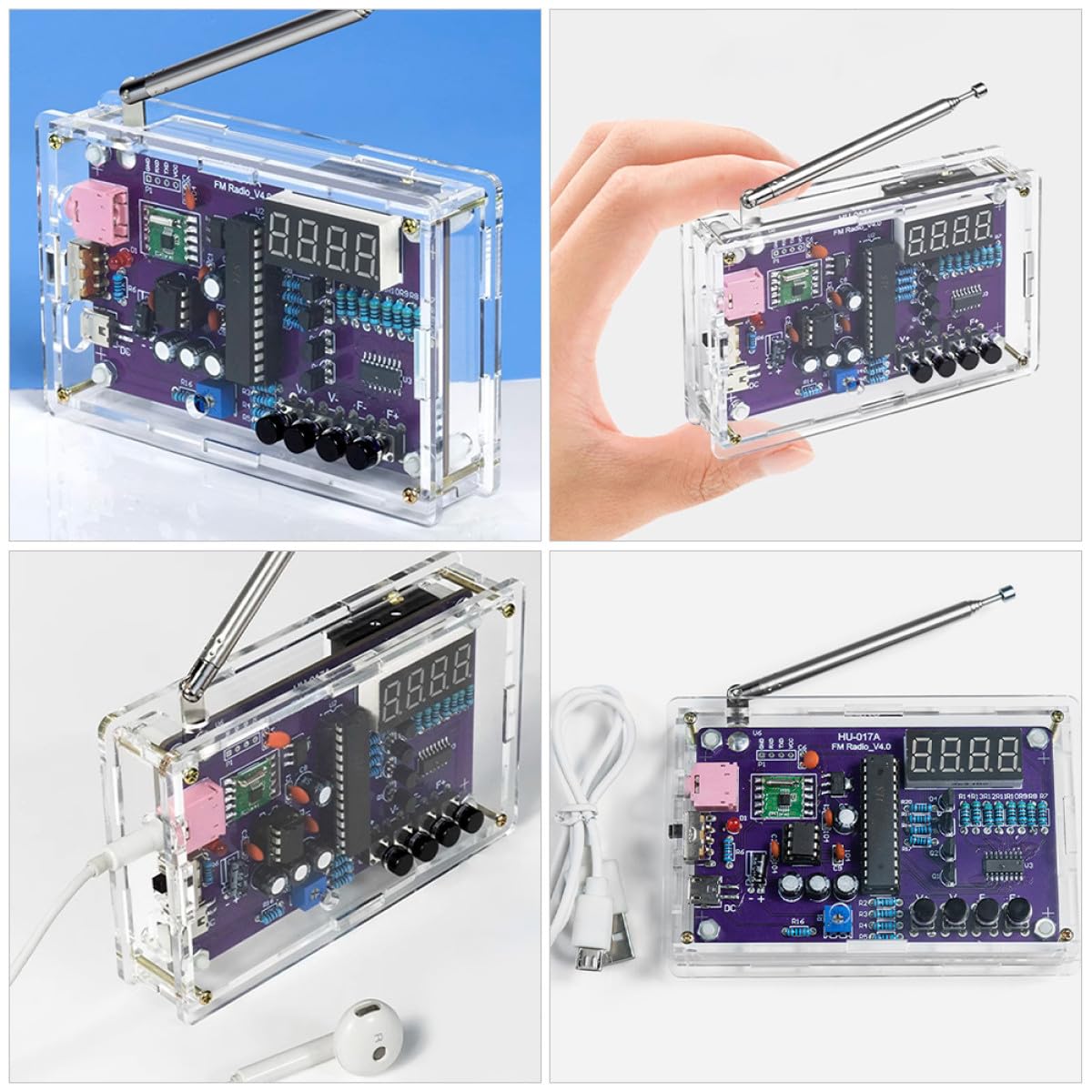 Kit de Radio FM para Soldadura DIY Circuito Electrónico y Carcasa, Proyecto de Ensamblaje para Principiantes, Accesorios para Práctica de Soldadura y Aprendizaje Stem Educativo