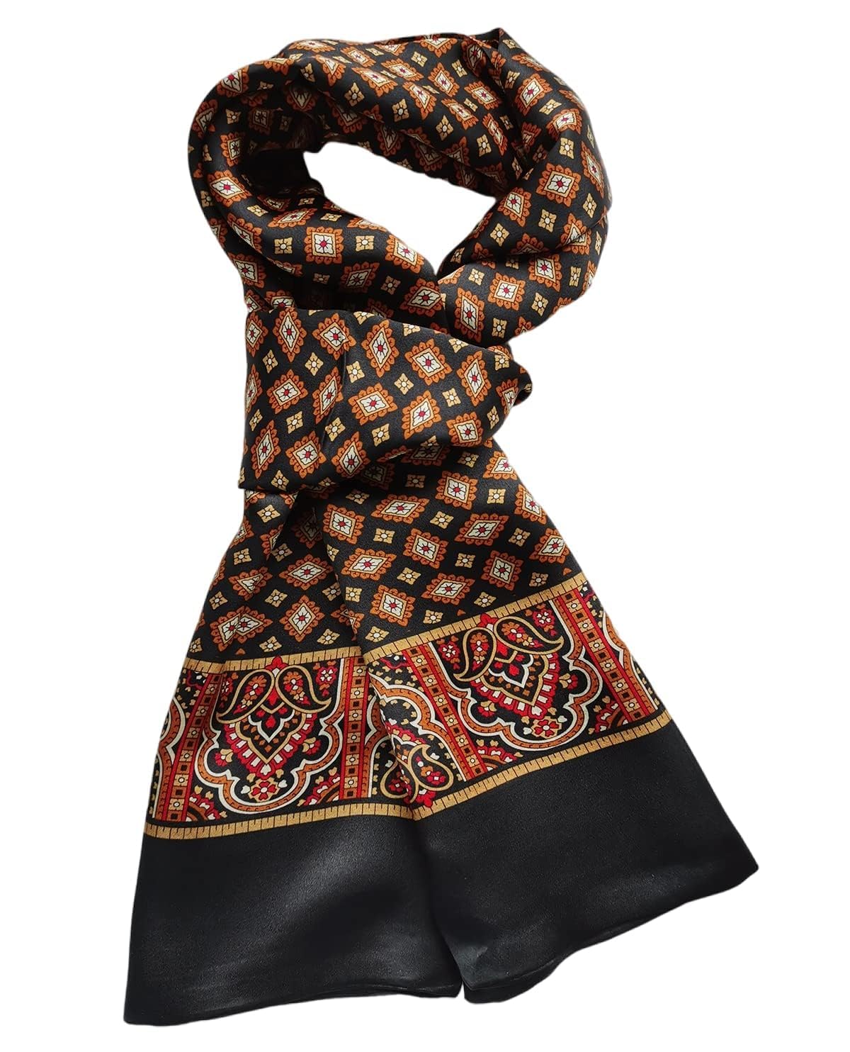 Foulard en Soie Vintage pour Homme, 100% Pure, Motif Classique, Double Couche, imprimé Gentleman