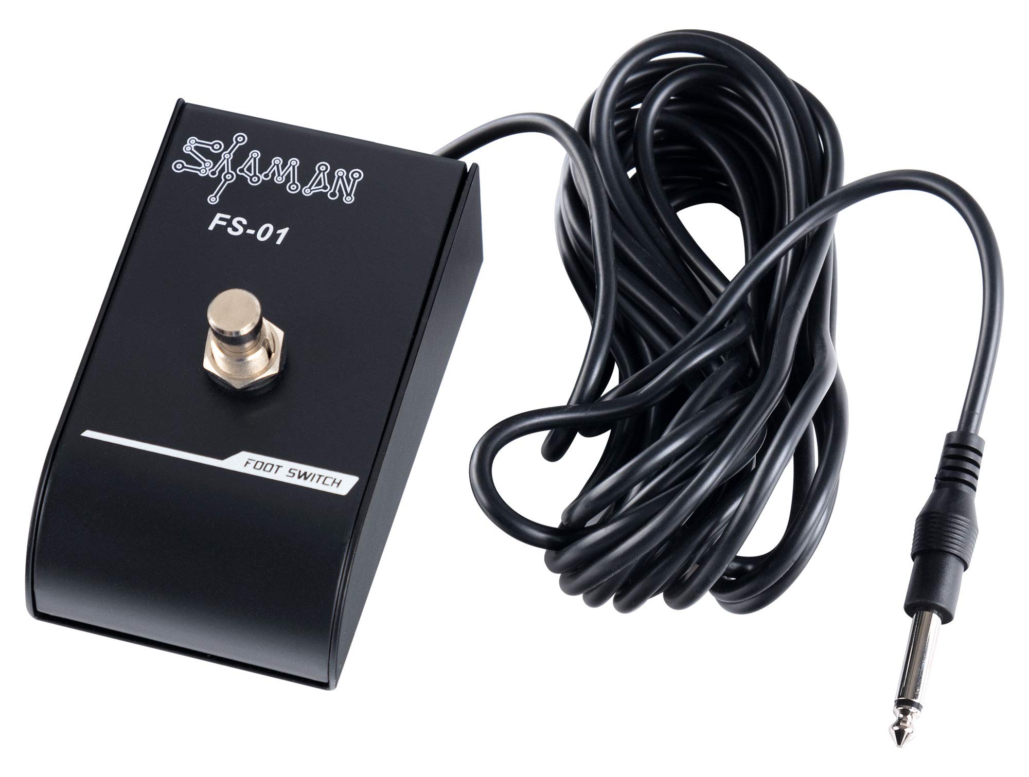 Shaman FS-01 Lead Footswitch en métal, câble 5m, 1 switch, jack mono, noir