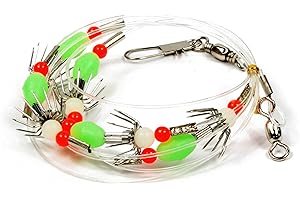 Ahi USA, Squid Catcher Luminous Glow, 5 Hook Squid Jigs