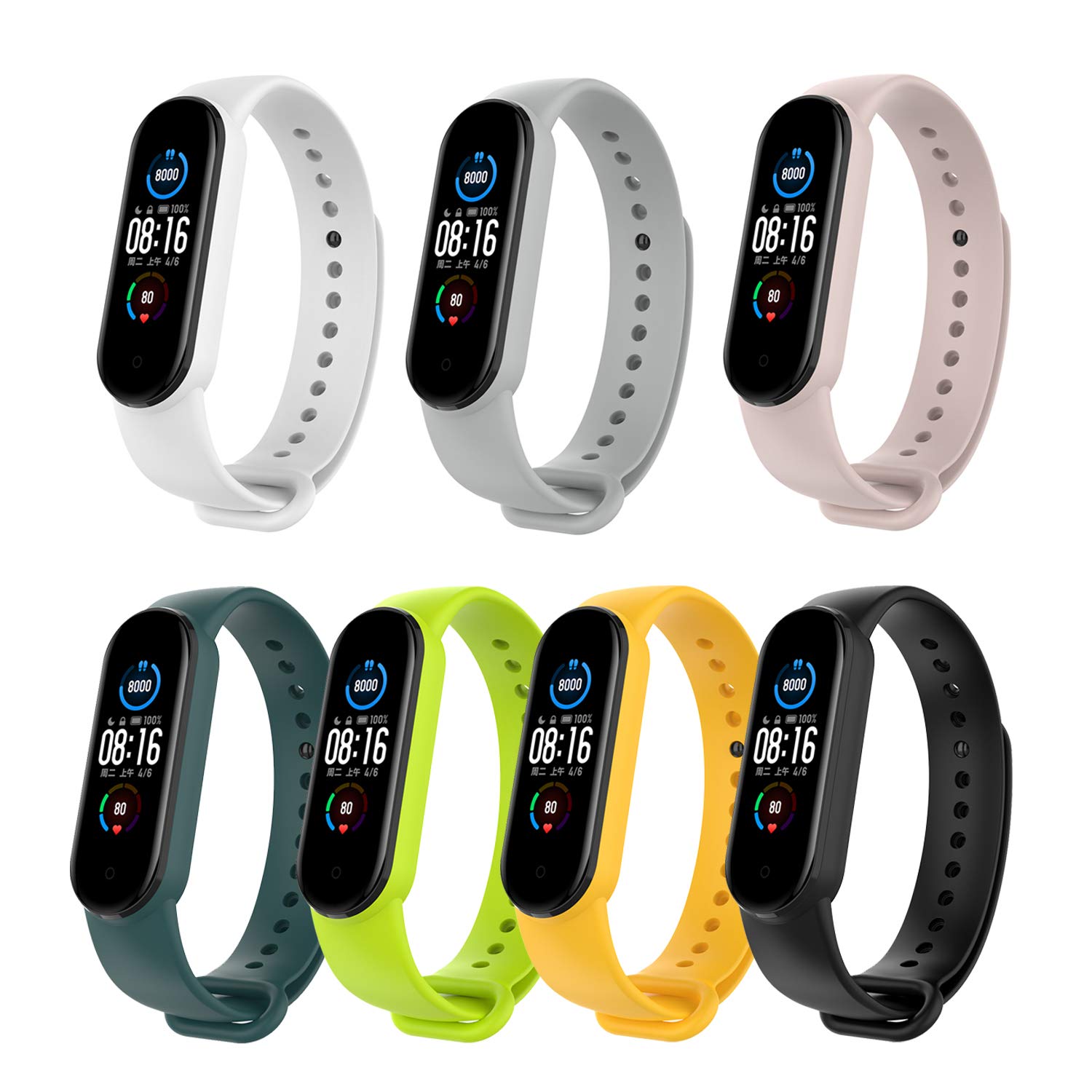 Cinturino Trasparente Per Xiaomi Mi Band 5 - Sostituzione In TPU Morbido E Regolabile - 5