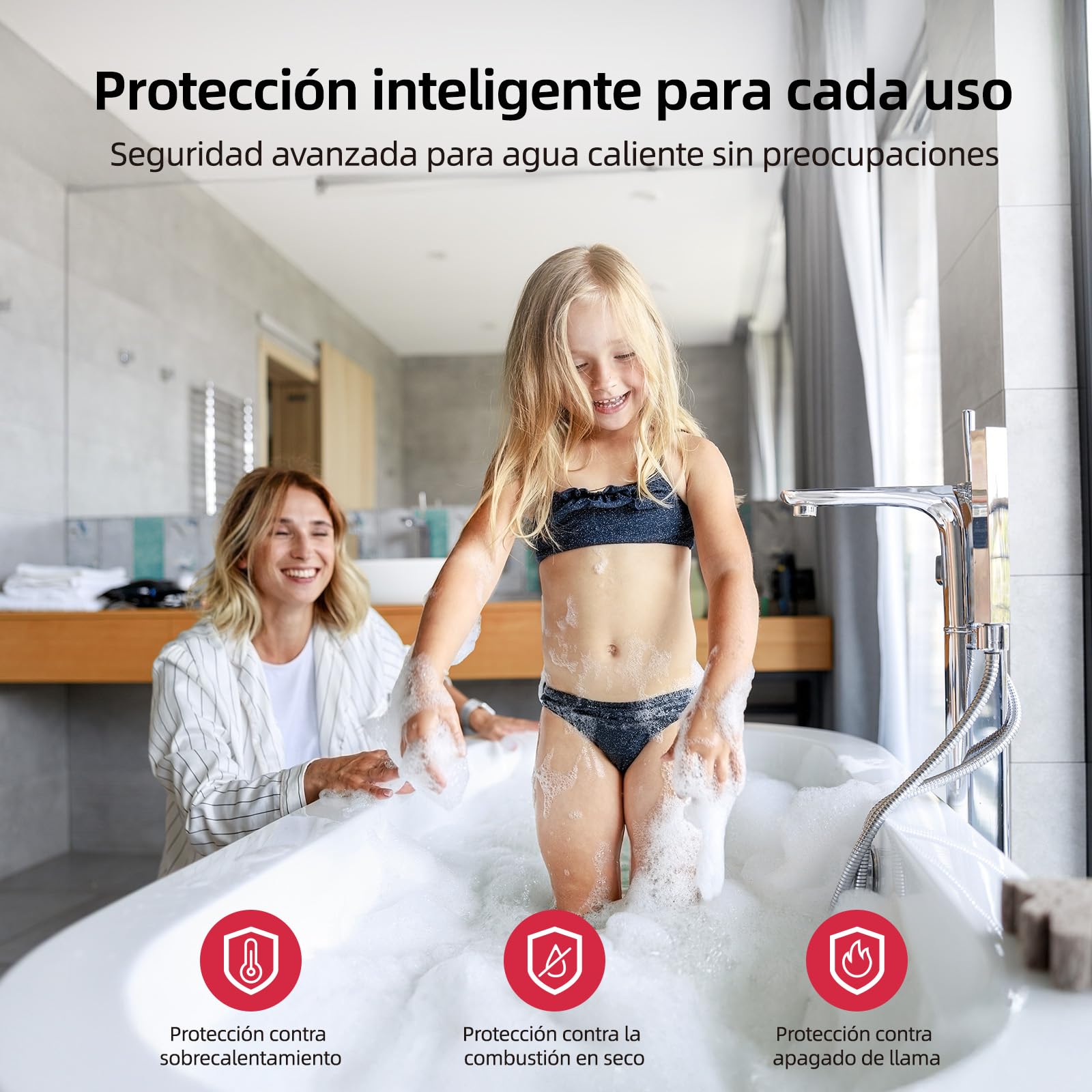 MIZUDO Calentador de Agua Butano Gas LPG, Clase de Eficiencia Energética A, Low NOx, Calentadores Propano 10L Atmosférico, Quemador de Baja Emisión, 32.8 x 21.35 x 55 cm