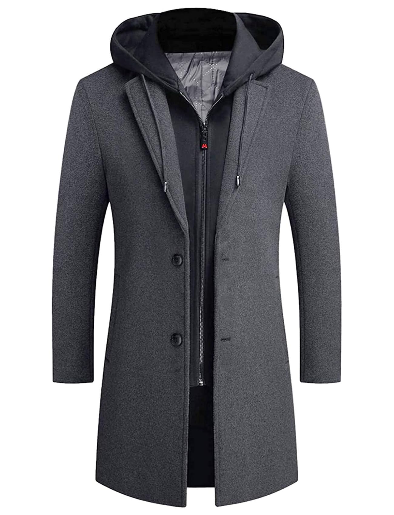 APTRO Men's Wool Trench Coat