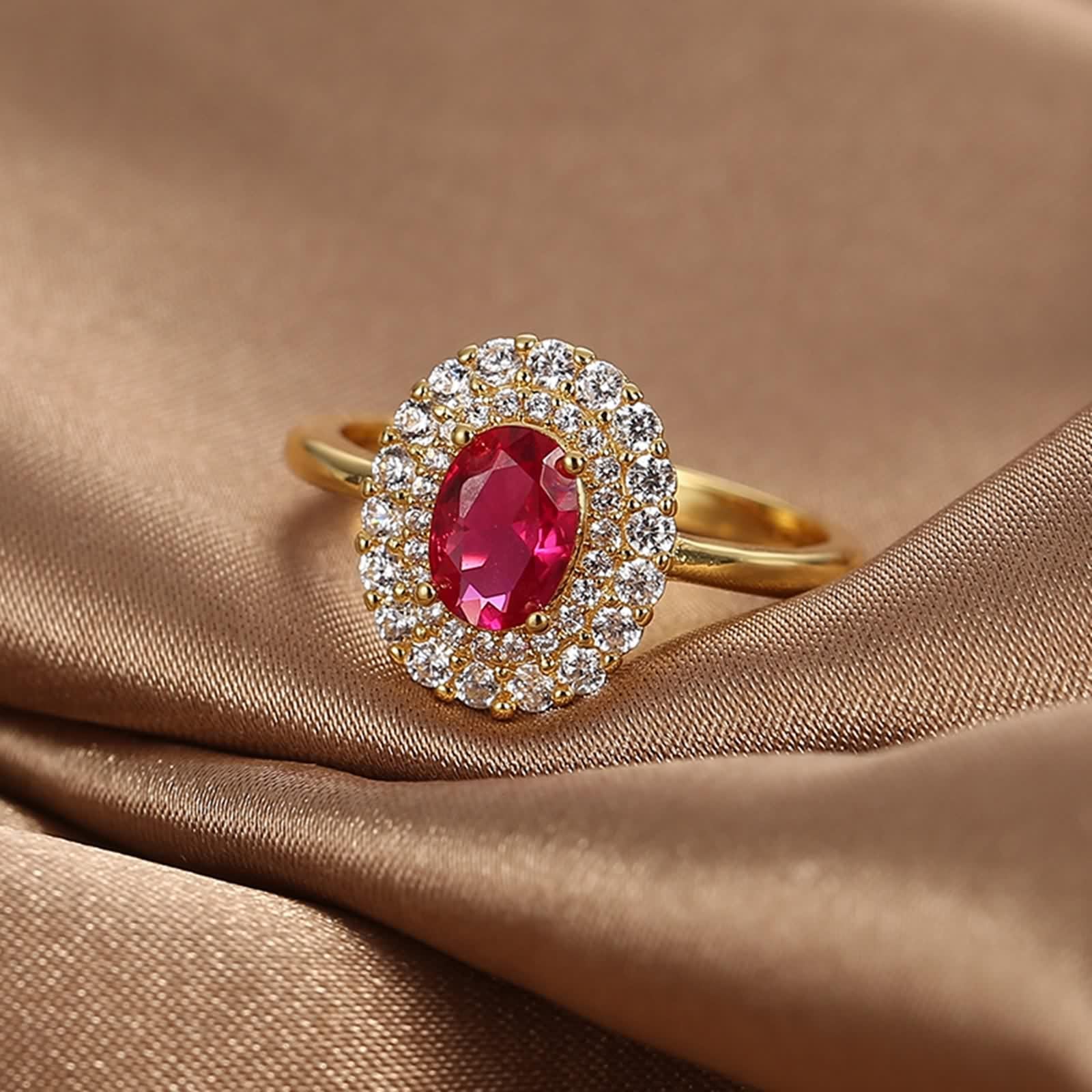 Anillo de oro de 9 quilates, delicado y elegante, talla Q 1/2